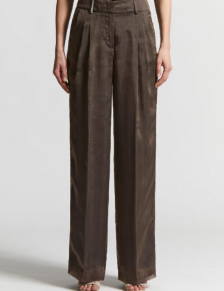 Peserico - Trousers in lightweight silk organza - Ebony