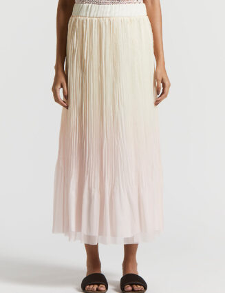 Peserico - Dégradé pleated skirt - Quartz sand