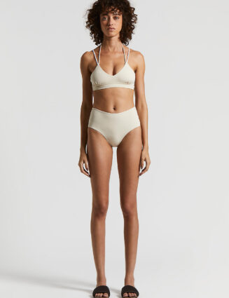Peserico - Bikini with triangle top and culottes - Quartz sand
