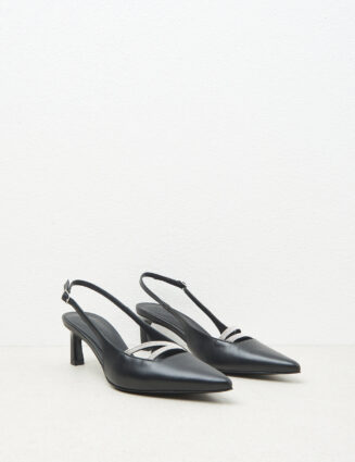 Peserico - Slingback leather pumps - Black