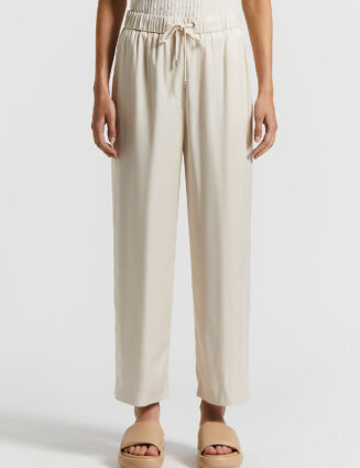 Peserico - Viscose diagonal trousers - Ivory