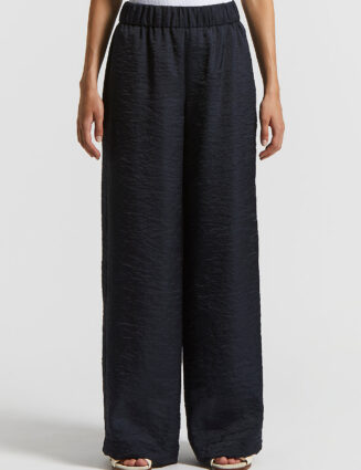 Peserico - Wet-effect organza trousers - Space blue