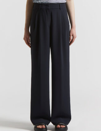 Peserico - Technical crepe cady trousers - Space blue