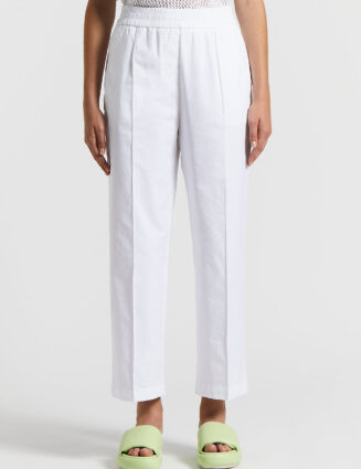 Peserico - Stretch cotton trousers - Light white