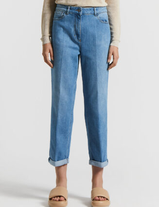 Peserico - Stretch cotton 5-pocket denim - Space blue