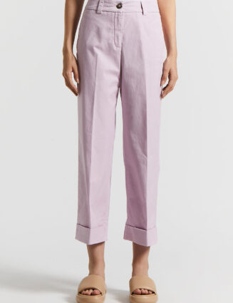 Peserico - Stretch cotton trousers - Pink peony