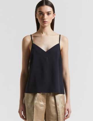 Peserico - Technical cady crepe top - Space blue