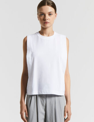 Peserico - Bi-elastic cotton jersey t-shirt - Light white