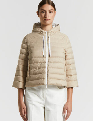 Peserico - Ultra lightweight down jacket with hood - Desert