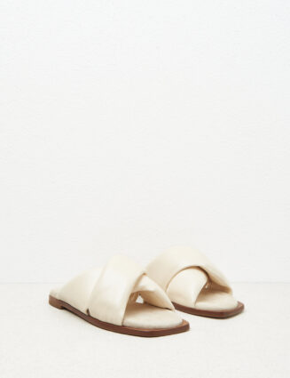 Peserico - Genuine leather slippers - Ivory