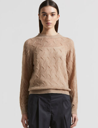 Peserico - Lightweight virgin wool and alpaca sweater - Cappucino
