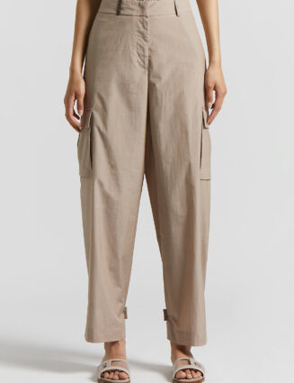 Peserico - Cotton poplin blend cargo trousers - Cappucino
