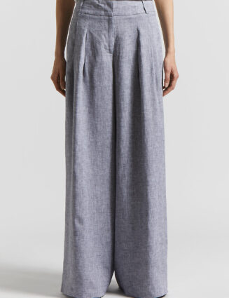 Peserico - Trousers in light and cool pure linen - Blue