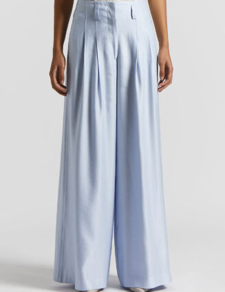 Peserico - Trousers in light and cool pure linen fabric - Atmosphere blue
