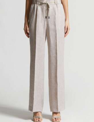 Peserico - Trousers in light and cool pure linen - Cappucino