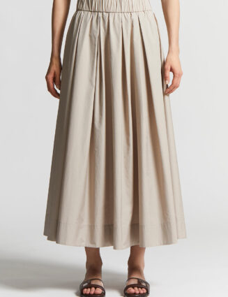 Peserico - Long skirt in lightweight technical parachute cotton - Cappucino