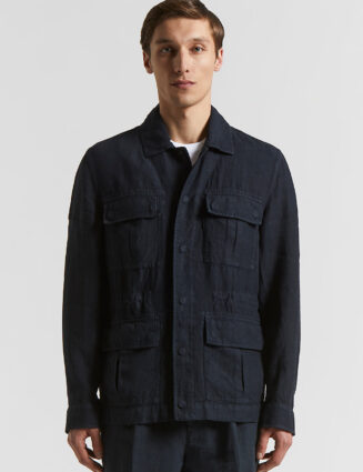 Peserico - Pure linen Sahara jacket - Abyss