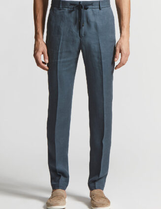 Peserico - Ermenegildo Zegna pure linen jogger trousers - Aviator Blue