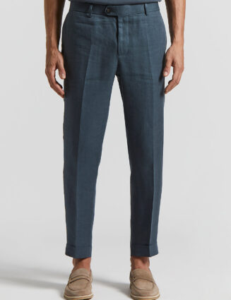 Peserico - Ermenegildo Zegna pure linen trousers - Aviator Blue