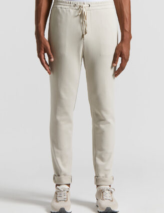 Peserico - Cotton French terry fleece jogger trousers - Dunes