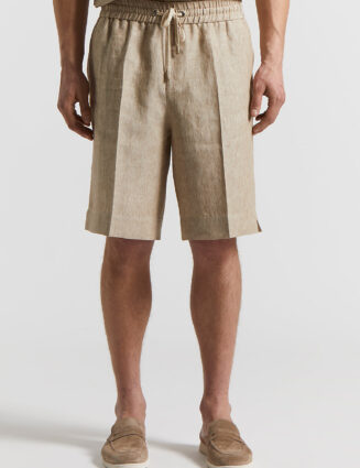 Peserico - Pure linen Bermuda shorts - Dirt path