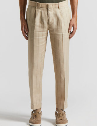 Peserico - Ermenegildo Zegna linen chino trousers - Dirt path