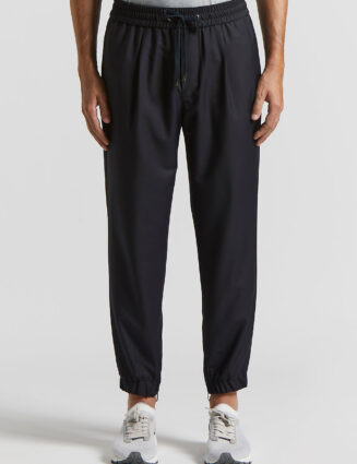 Peserico - Loro Piana lightweight gabardine jogger trousers - Space blue