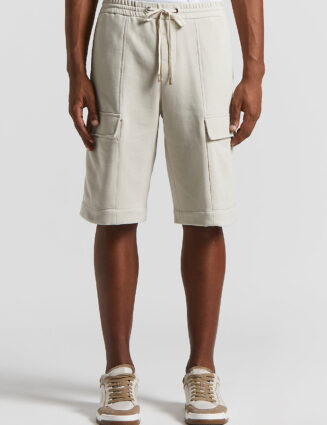 Peserico - Pure cotton French terry fleece Bermuda shorts - Dunes