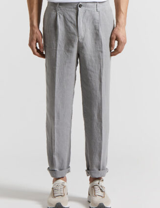 Peserico - Pure linen trousers - Lunar gray