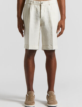 Peserico - Pure linen Bermuda shorts - Quartz sand