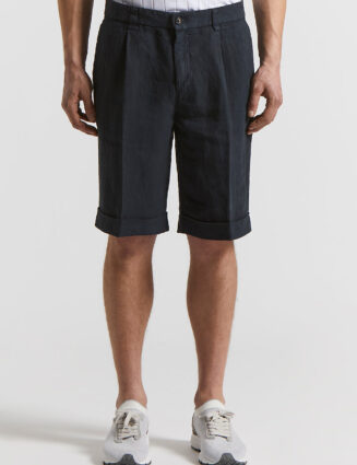 Peserico - Pure linen Bermuda shorts - Abyss