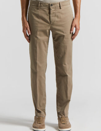 Peserico - Stretch cotton gabardine chino trousers - Clay
