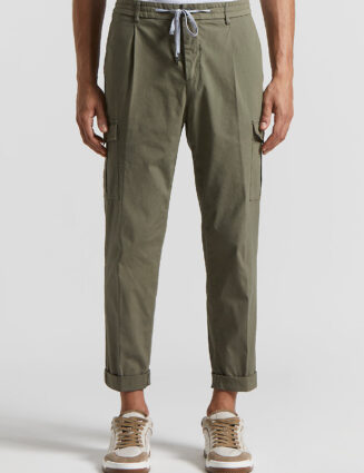Peserico - Stretch cotton jogger trousers - Mediterranean nature