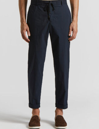 Peserico - Stretch cotton lightweight canvas jogger trousers - Abyss