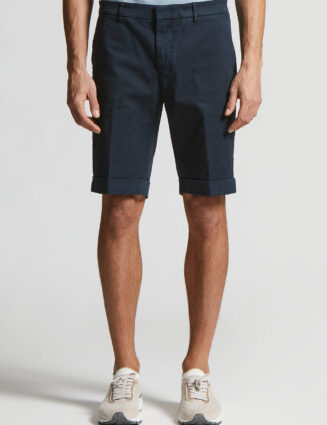 Peserico - Stretch cotton gabardine Bermuda shorts - Abyss