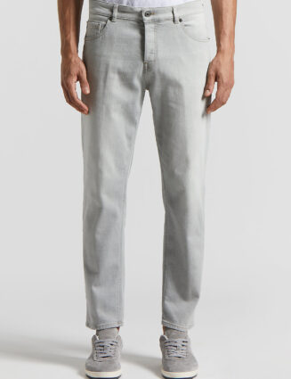 Peserico - Lightweight stretch cotton 5-pocket denim - Asphalt