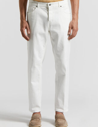 Peserico - 5-pocket jeans in stretch cotton bull denim - Cloud white