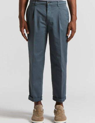 Peserico - Comfort cotton gabardine trousers - Aviator Blue