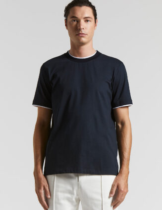 Peserico - T-shirt in soft cotton jersey - Abyss