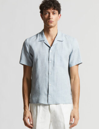 Peserico - Pure linen shirt - Saline blue