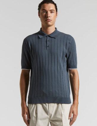 Peserico - Pure cotton polo shirt - Aviator Blue