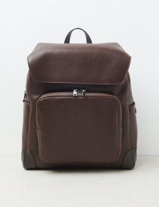 Peserico - Genuine leather backpack - Tobacco