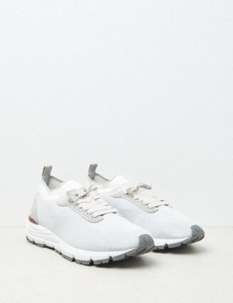 Peserico - Sneakers in stretch melange cotton - Asphalt