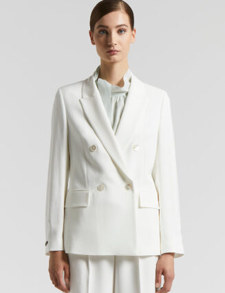 Peserico - Stretch viscose cady blazer - Cloud white