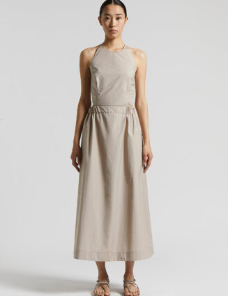 Peserico - Long dress in technical cotton - Cappucino