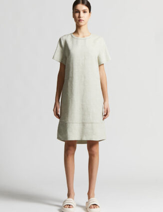 Peserico - Linen midi dress - Eucalyptus