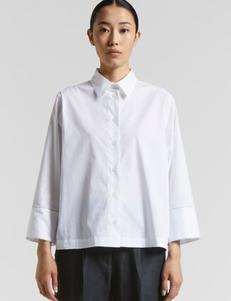 Peserico - Stretch cotton poplin shirt - Light white