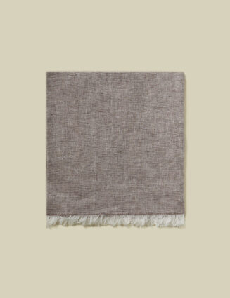 Peserico - Linen and Lurex jacquard cape - Tobacco