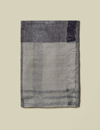 Peserico - Linen, viscose and Lurex stole - Lunar gray