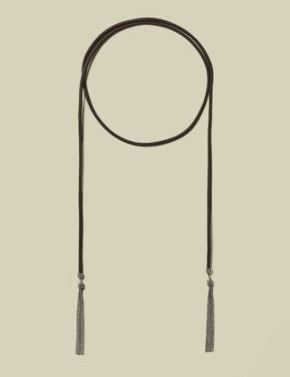Peserico - Genuine leather tubular belt - Tobacco